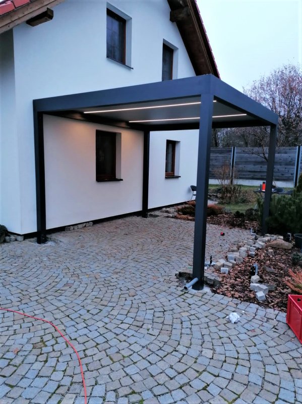 PERGOLA ALUX BIOclimatic + Carport Trapez